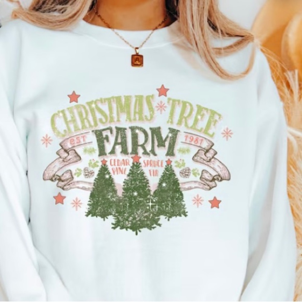 Christmas Tree Farm Crewneck Sweatshirt S M L XL